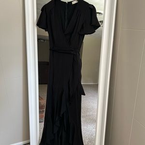 Short sleeve high low dress